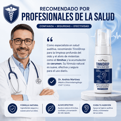 TinniDrop™ OFERTA ESPECIAL 2x1 a S/99 | Limpieza Profunda de Oídos y Ayuda Contra el Tinnitus y Zumbidos