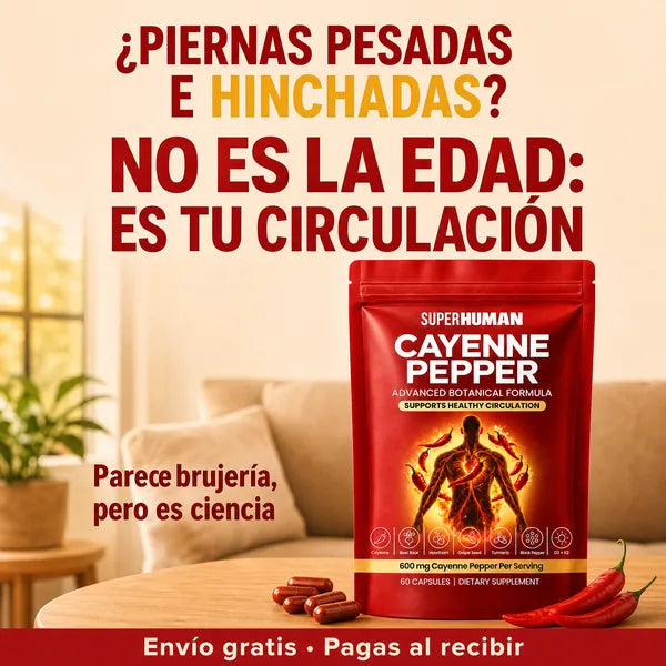Cayenne Pepper SUPERHUMAN, pimienta de cayena para la circulación