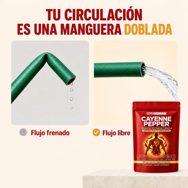 Cayenne Pepper SUPERHUMAN, pimienta de cayena para la circulación