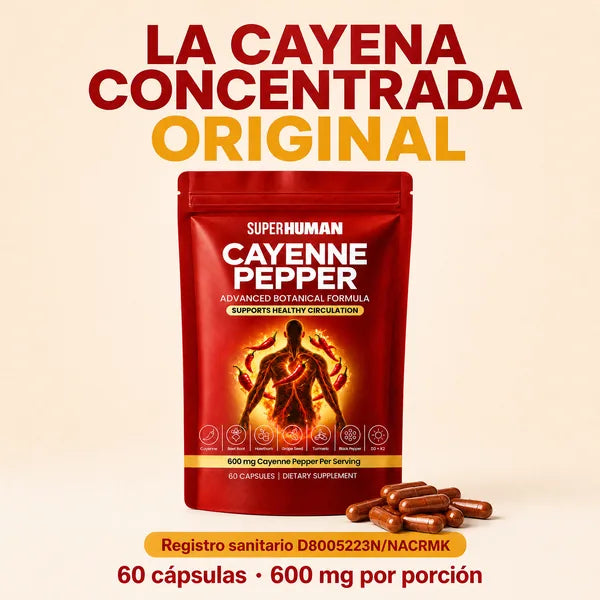 Cayenne Pepper SUPERHUMAN, pimienta de cayena para la circulación