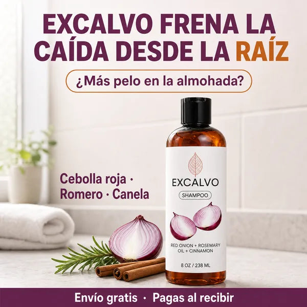EXCALVO shampoo de cebolla y romero