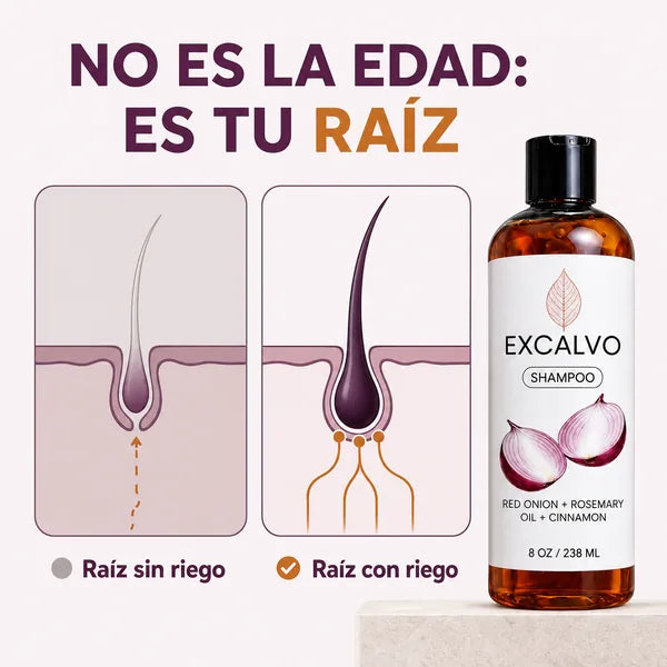 EXCALVO shampoo de cebolla y romero