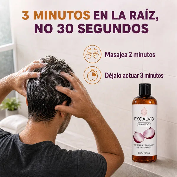 EXCALVO shampoo de cebolla y romero
