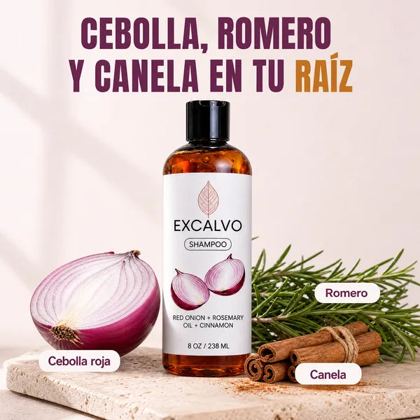 EXCALVO shampoo de cebolla y romero
