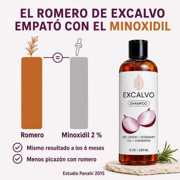 EXCALVO shampoo de cebolla y romero