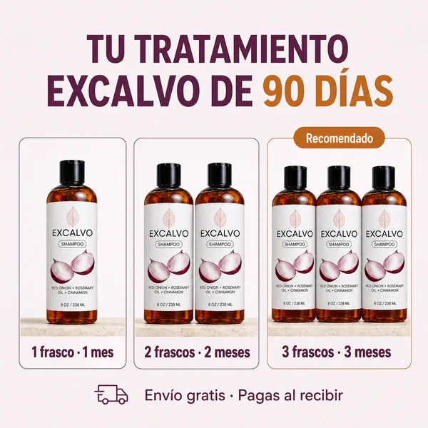 EXCALVO shampoo de cebolla y romero
