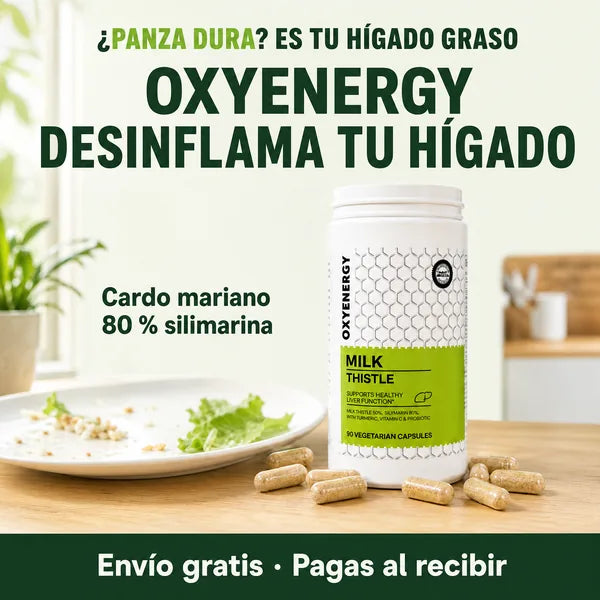OXYENERGY Milk Thistle, cardo mariano 80 % silimarina