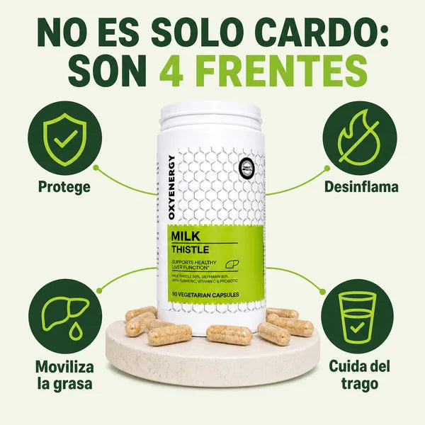 OXYENERGY Milk Thistle, cardo mariano 80 % silimarina
