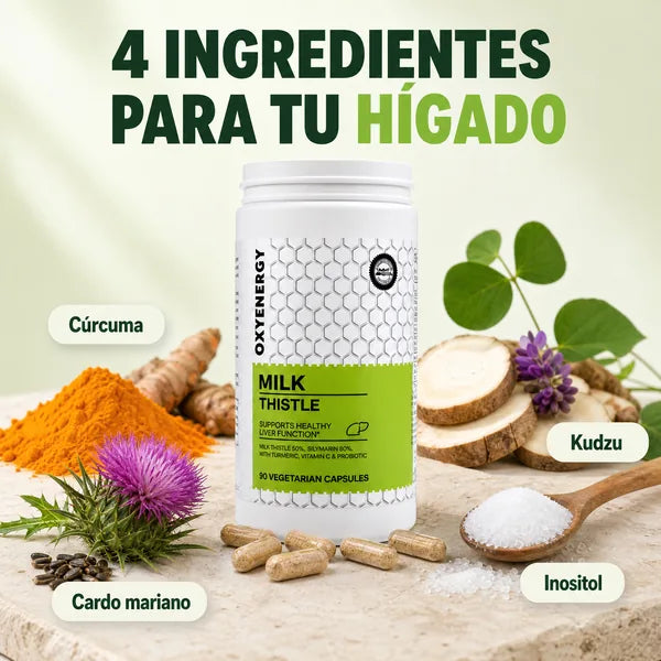 OXYENERGY Milk Thistle, cardo mariano 80 % silimarina