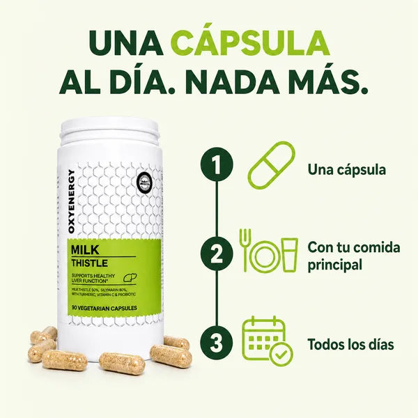 OXYENERGY Milk Thistle, cardo mariano 80 % silimarina