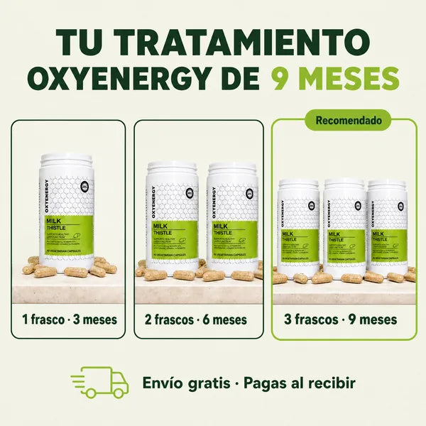 OXYENERGY Milk Thistle, cardo mariano 80 % silimarina